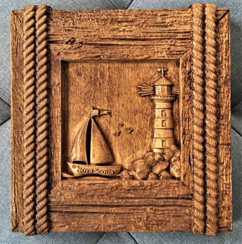Lighthouse  sailboat personalized wood carving  etsy