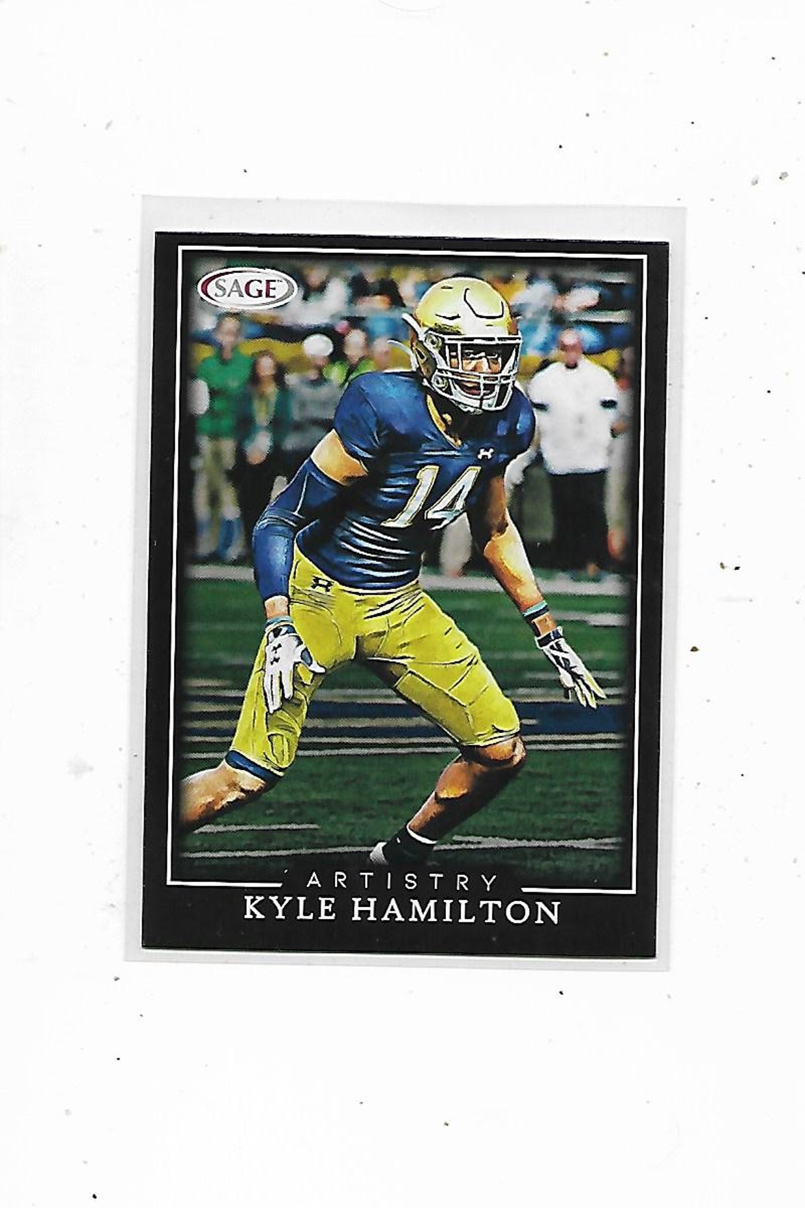 Kyle Hamilton RC 2022 Sage Football Artistry Black Rookie Card Etsy