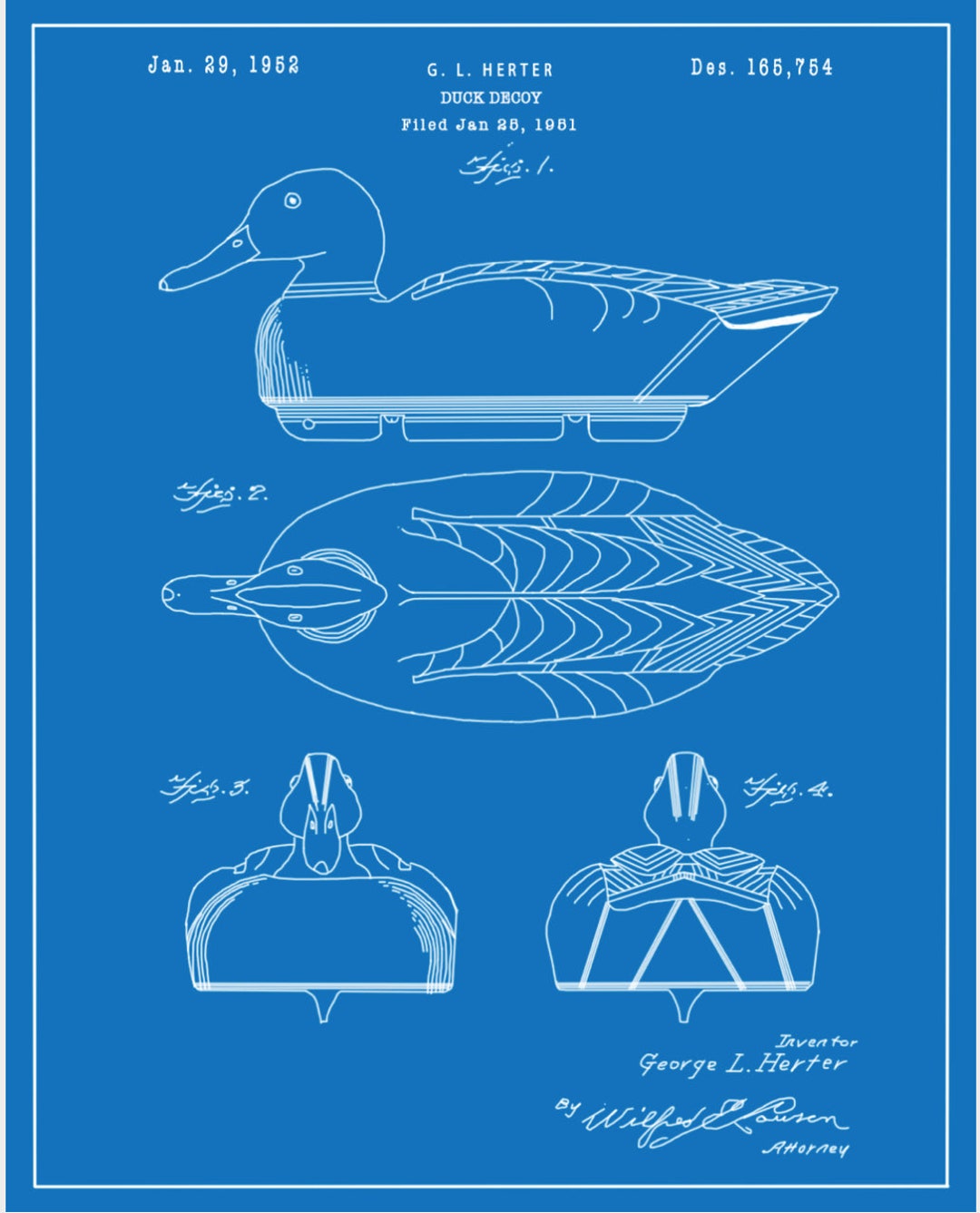 Duck Decoy Blueprint Digital Copy Etsy