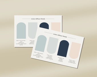 download + print winter diffuser blend card | minimal winter diffuser blend postcard | digital download winter diffuser blend card