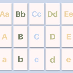 ABC Karteikarten | Moderne Alphabet Lernkarten | Druckbare Karteikarten | Vorschule Lernkarten | Digitaler Download | Homeschool-Ressourcen