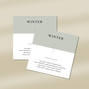 winter diffuser blends I young living diffuser blends I diffuser blend printable I essential oil diffuser blend card
