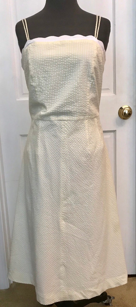 1950's style Spaghetti strap Pinstripe Sundress wi
