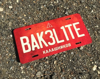 Bakelite Vanity License Plate