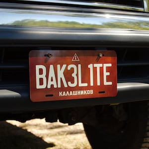 Bakelite Vanity License Plate