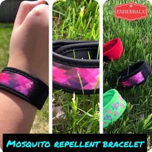 Pink and Black Mosquito Repellent Bracelet