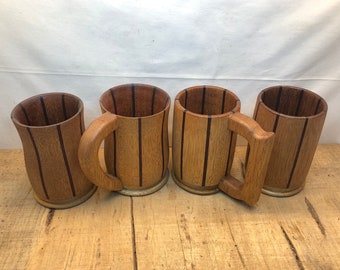 Mahogany/Purple Heart Wooden Mug, Wooden Beer Stien, Wooden Cup
