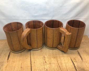 Mahogany/Walnut Wooden Mug, Wooden Beer Stien, Wooden Cup