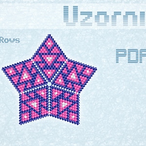 3D Peyote Star Beading Pattern PDF | Beaded Ornament Tutorial | Miyuki Delica Peyote Stitch Star | DIY Holiday Decor