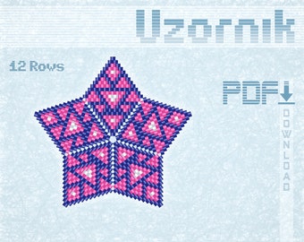 3D Peyote Star Beading Pattern PDF | Beaded Ornament Tutorial | Miyuki Delica Peyote Stitch Star | DIY Holiday Decor