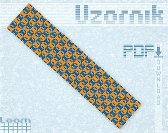 Weefgetouwarmbandpatroon met kralen Miyuki-patroon Loomsteekpatroon Kralenpatroon Sieraden maken Loompatroon Vierkante steek Kralenpatroon