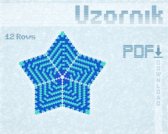3D Peyote Star Beading Pattern PDF | Beaded Ornament Tutorial | Miyuki Delica Peyote Stitch Star | DIY Holiday Decor