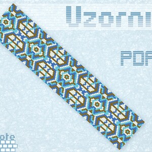 Peyote bracelet pattern Peyote stitch pattern Beading pattern Miyuki delica pattern Peyote beading Seed beads bracelet pattern Bead weaving