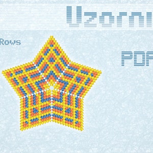 3D Peyote Star Beading Pattern PDF | DIY Ornament Tutorial | Miyuki Delica Peyote Stitch Star | Christmas Star | Advanced Bead Weaving