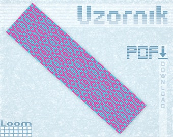 Weefgetouwarmbandpatroon met kralen Miyuki-patroon Loomsteekpatroon Kralenpatroon Sieraden maken Loompatroon Vierkante steek Kralenpatroon