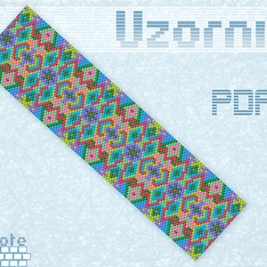 Peyote bracelet pattern Odd count peyote Beaded bracelet pattern Peyote stitch Miyuki Delica pattern Bead weaving pattern PDF file