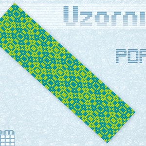 Loom bracelet pattern Loom stitch Geometric pattern Loom cuff pattern Square stitc Beaded bracelet pattern Easy bead pattern Miyuki pattern