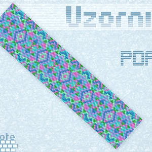 Peyote bracelet pattern Peyote stitch bracelet Odd count peyote Beaded bracelet pattern Peyote beading pattern PDF File