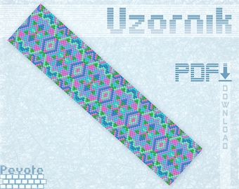 Peyote bracelet pattern Peyote stitch bracelet Odd count peyote Beaded bracelet pattern Peyote beading pattern PDF File