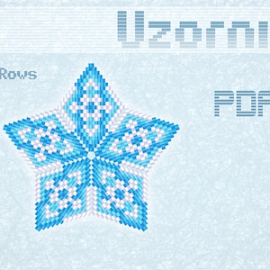 3D Peyote Star Beading Pattern PDF | Beaded Ornament Tutorial | Miyuki Delica Peyote Stitch Star | DIY Holiday Decor