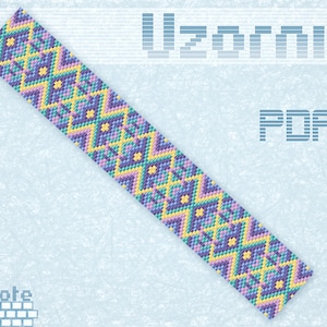 Peyote bracelet pattern Peyote stitch pattern Odd count Miyuki delica pattern Beading pattern PDF Peyote beading Make your own jewelry