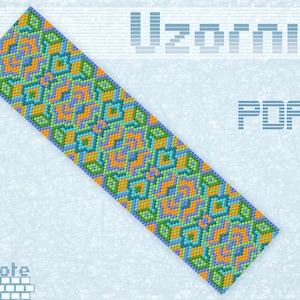 Peyote bracelet pattern Peyote stitch bracelet Odd count peyote Beaded bracelet pattern Peyote beading pattern PDF File