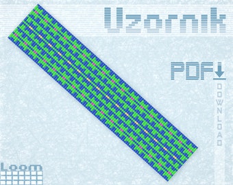 Weefgetouwarmbandpatroon met kralen Miyuki-patroon Loomsteekpatroon Kralenpatroon Sieraden maken Loompatroon Vierkante steek Kralenpatroon