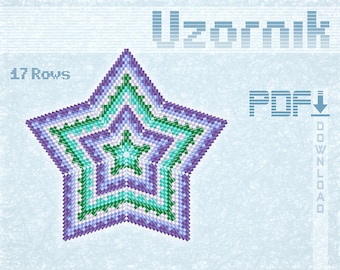 3D Peyote Star Beading Pattern PDF | Beaded Ornament Tutorial | Miyuki Delica Peyote Stitch Star | DIY Holiday Decor