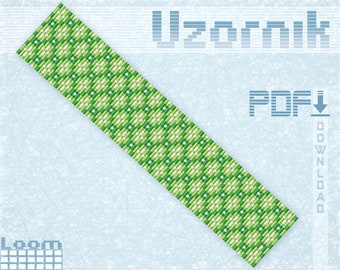 Weefgetouwarmbandpatroon met kralen Miyuki-patroon Loomsteekpatroon Kralenpatroon Sieraden maken Loompatroon Vierkante steek Kralenpatroon