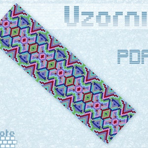 Odd count peyote bracelet pattern Beaded bracelet pattern Peyote stitch Bead peyote pattern Bead weaving pattern PDF file