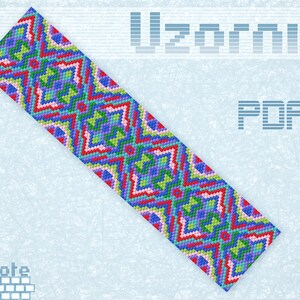 Peyote bracelet pattern Odd count peyote Beaded bracelet pattern Peyote stitch Miyuki Delica pattern Bead weaving pattern PDF file Beading