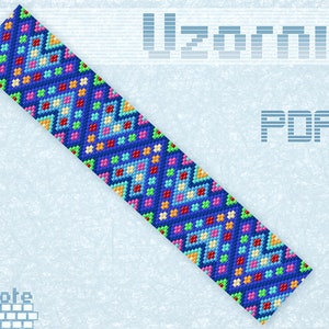 Peyote bracelet pattern Even count peyote Beaded bracelet pattern Peyote stitch Miyuki Delica pattern Bead weaving pattern PDF file
