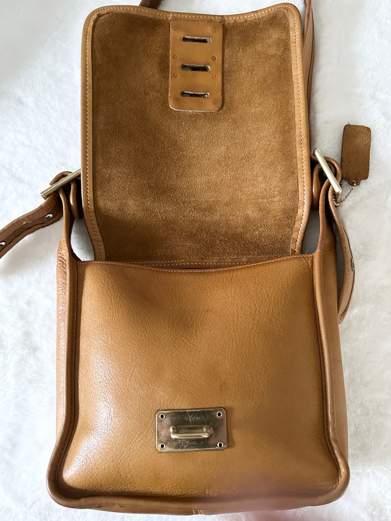 Rare Vintage Coach Hasp Bag Original Bead Chain Hangtag Saddle Tan Etsy