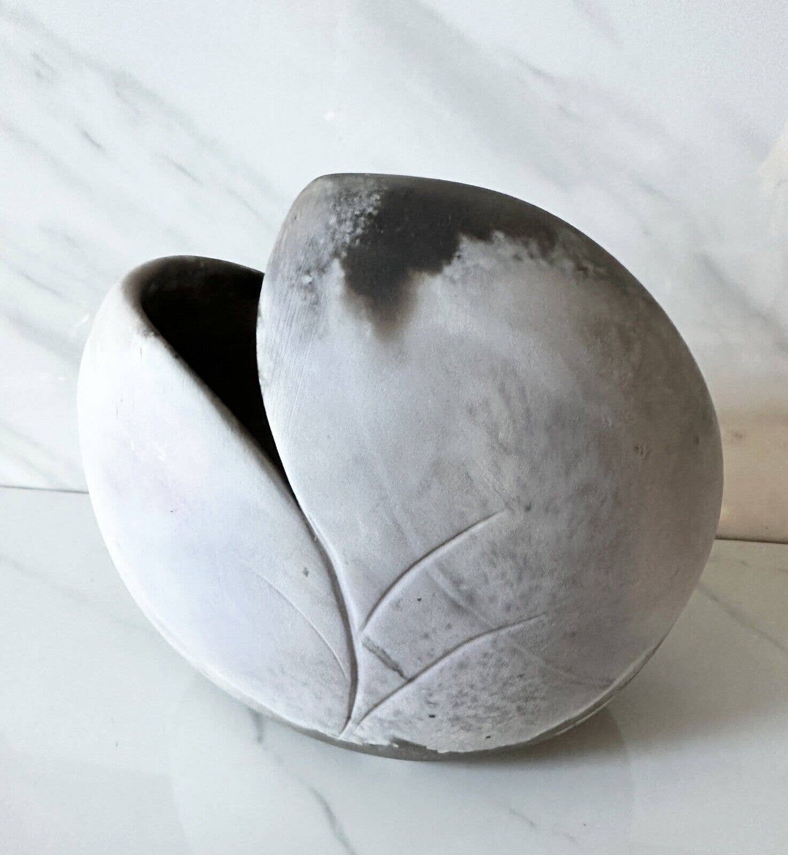 Ceramic J shape vase