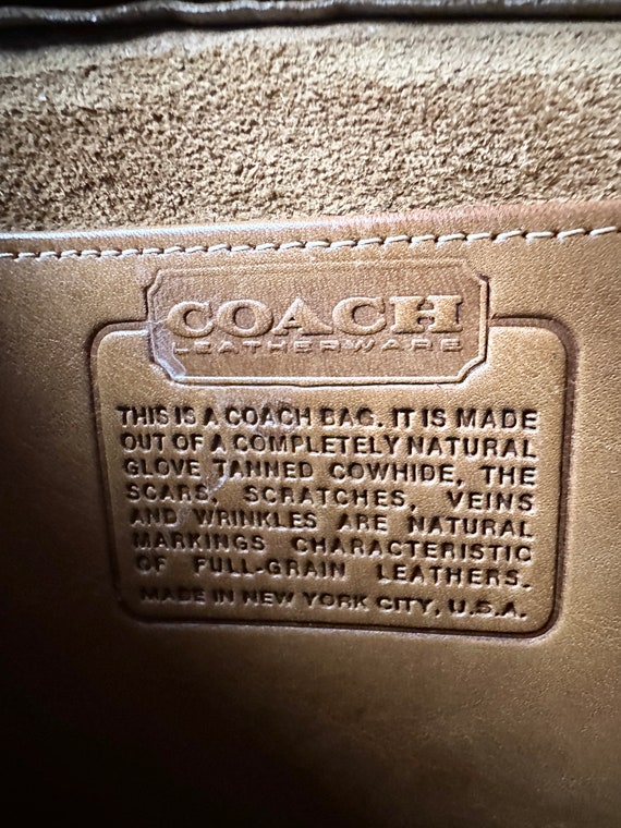 Rare Vintage Coach Hasp Bag Original bead chain h… - image 6