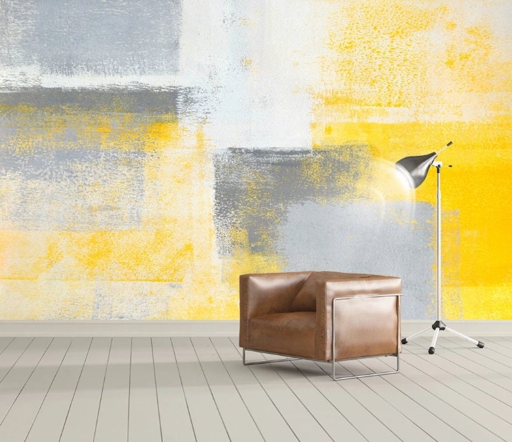 Fabric Peel and Stick Removable abstract paint wallpaper wall | Etsy