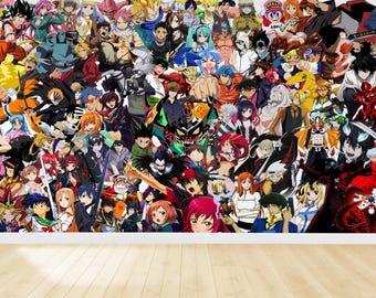Anime Comics Peel and Stick Wallpaper: Removable Fabric Wall Mural