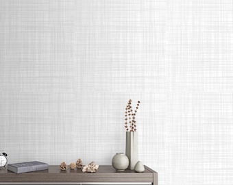 Gray Lines Fabric Peel and Stick Wallpaper Mural