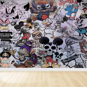 Fabric Peel and Stick Anime Wallpaper, Removable Wallpaper,Wall Decor Wall Art wall mural, Comics wallpaper, Temporary Wallpaper, Customized