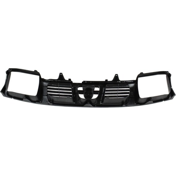 Grille Assembly Compatible with 1998-2000 Nissan Frontier Chrome Shell/Black Insert 