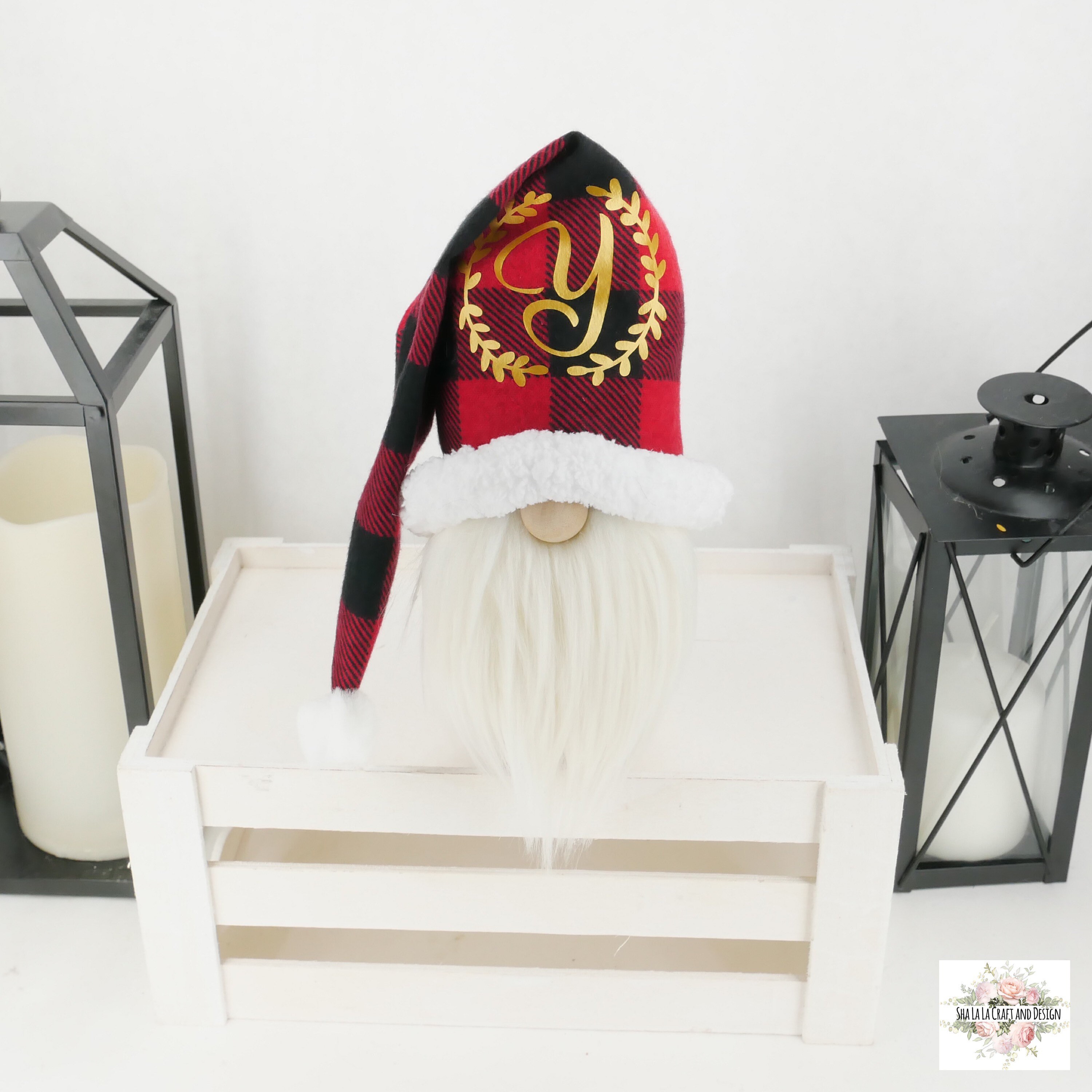 Personalized Name Christmas Gnome Customized Family Initial Etsy.de