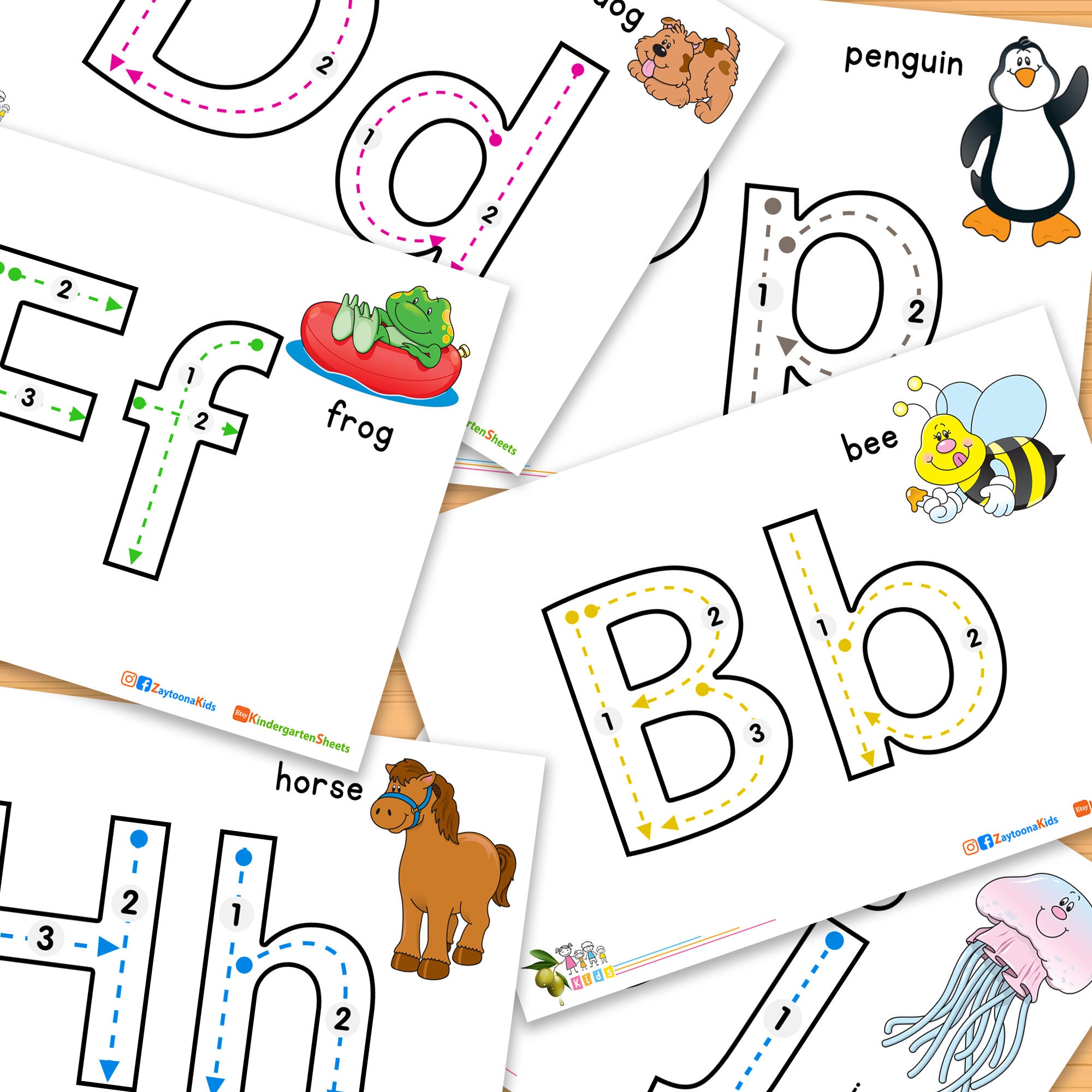 Digital sheets Learning ABC's 60 Art & Collectibles Digital Prints etna ...