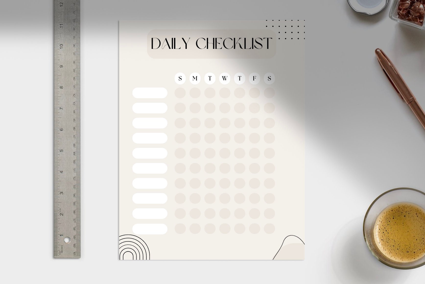 Daily Accountability Checklist Wellness Daily Accountability Checklist | Wellness Weekly Checklist ...