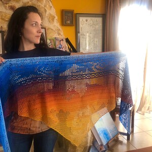Châle Dragon Crochet « FEU ET GLACE »