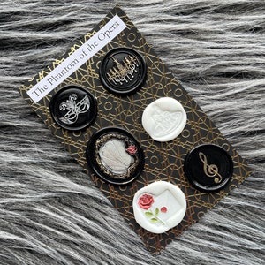 The Phantom of the Opera Musical Broadway Self-Adhesive Wax Seal Stamp Sticker Set