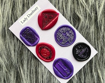 Lady Danbury Self-Adhesive Wax Seal Stamp Sticker Set