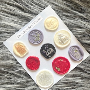 Emily Wilde’s Encyclopedia of Faeries Inspired Fantasy Mushroom Self-Adhesive Wax Seal Stamp Sticker Set