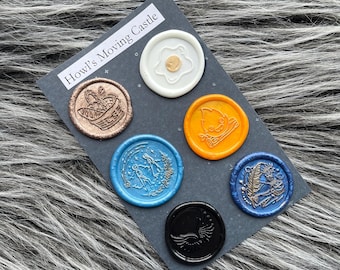 Howl’s Moving Castle Studio Ghibli Miyazaki Self-Adhesive Wax Seal Stamp Sticker Set