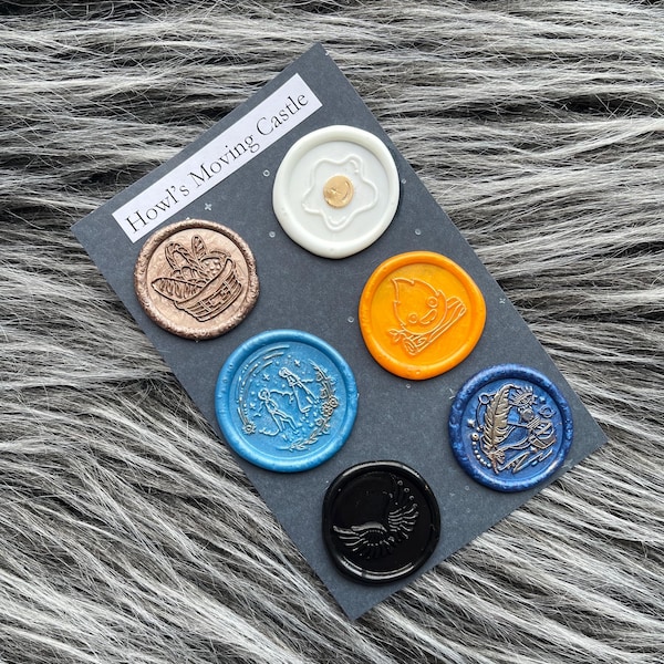 Howl’s Moving Castle Studio Ghibli Miyazaki Self-Adhesive Wax Seal Stamp Sticker Set