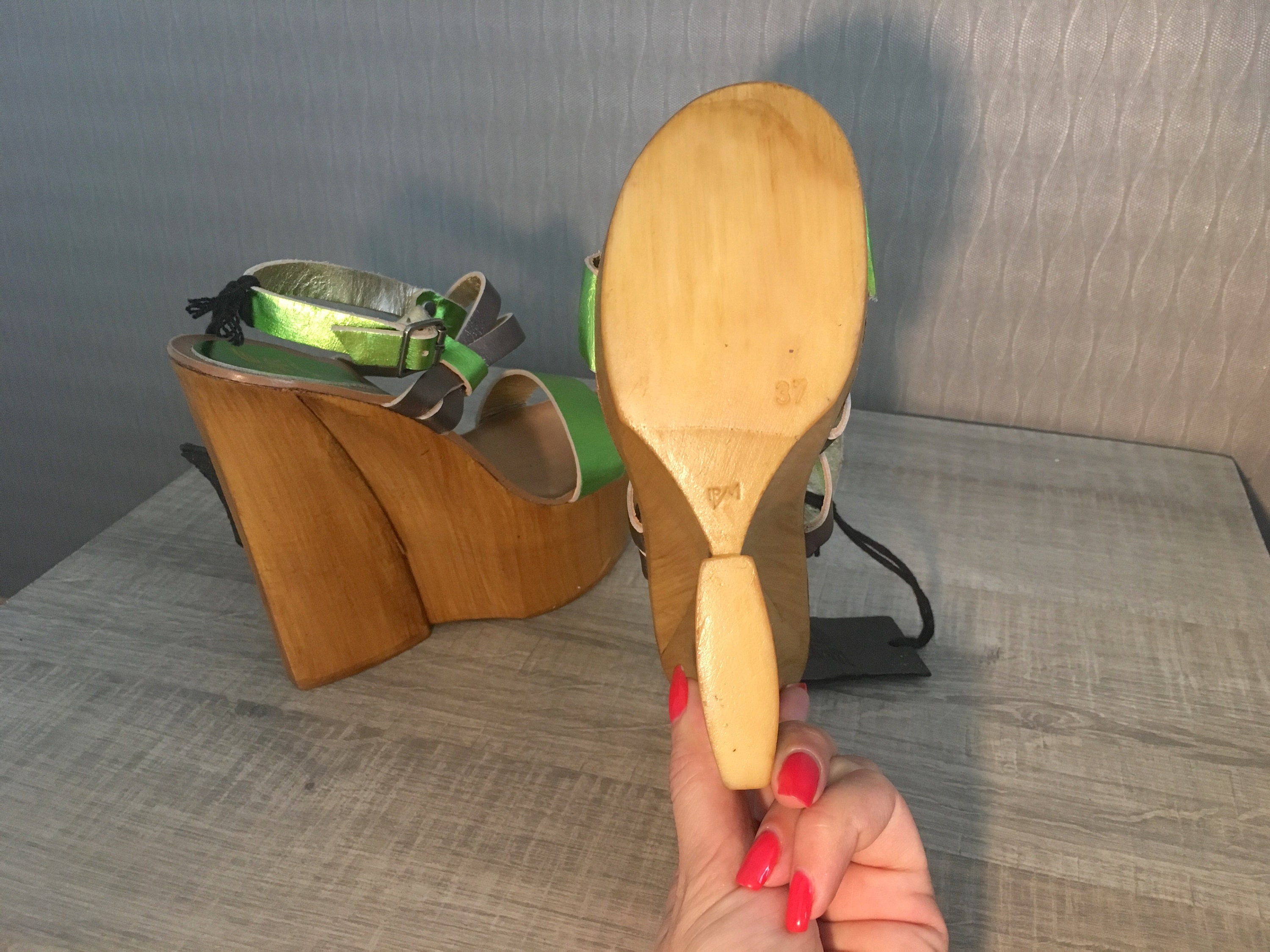 な*ん様 WOOD PLATFORM PUMPS ameri vintage Ameri（アメリ）の「WOOD PLATFORM PUMPS（パンプス）」 - WEAR
